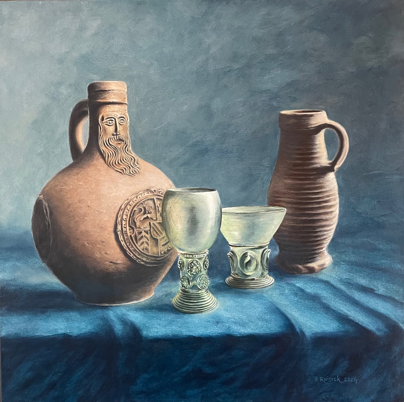 Medievel Bellermine, Glasses and Jug